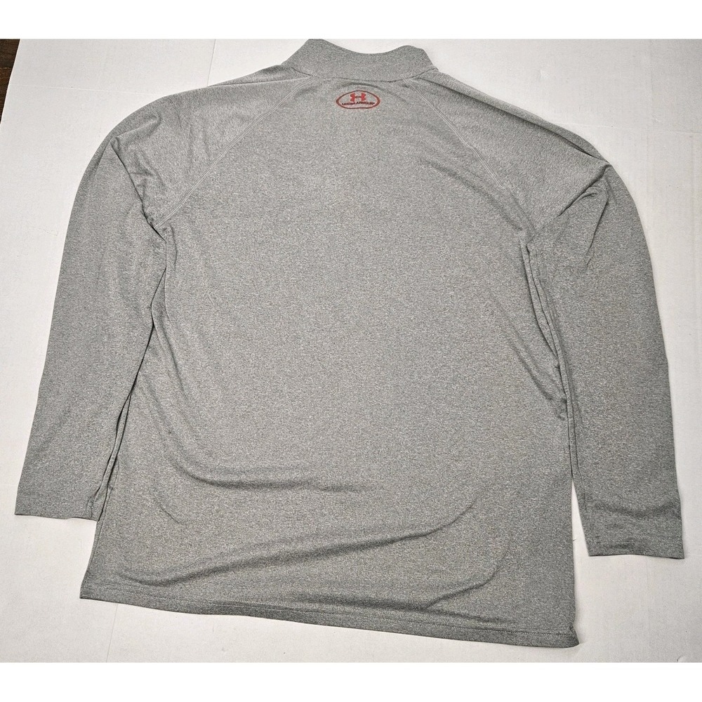 Under Armour 1/4 Zip Pullover Mens M Gray Heatgear Loose Fit UA Tech Performance - Picture 3 of 12